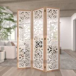 Farmhouse Wood Patterned Room Divider Screen White - Olivia & May 35 Farmhouse Wood Patterned Room Divider Screen White - Olivia & May -Baxton Studio Shop GUEST 2f2d2b4b 6441 492a 9399 e30ccc389f4d