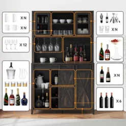 Whizmax Farmhouse Bar Cabinet With Sliding Barn Door For Kitchen, Dining Room 12 Whizmax Farmhouse Bar Cabinet With Sliding Barn Door For Kitchen, Dining Room -Baxton Studio Shop GUEST 2f46aae7 74cd 4af6 b53b cdc8e2ebc3c0