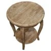 Round End Table Driftwood Brown - Alaterre Furniture