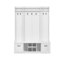 TIRAMISUBEST 5-in-1 Entryway Bench With Coat Rack - White Entryway Organizer With Storage 12 TIRAMISUBEST 5-in-1 Entryway Bench With Coat Rack - White Entryway Organizer With Storage -Baxton Studio Shop GUEST 2fe37e0a 99ba 4013 877d 6b285387d619