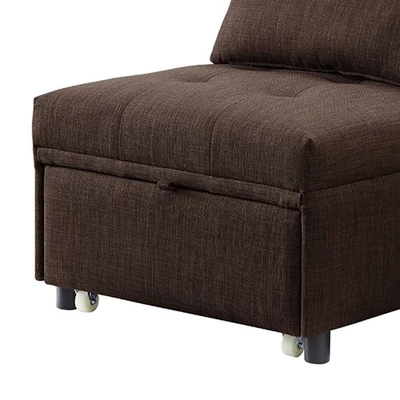 28" Hidalgo Sofa Brown Fabric - Acme Furniture 4 28" Hidalgo Sofa Brown Fabric - Acme Furniture - Image 4