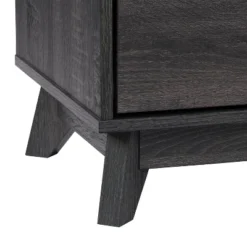 Hollywood Wood Grain TV Stand For TVs Up To 55" With Drawers Dark Gray - CorLiving -Baxton Studio Shop GUEST 2ff21f56 8e39 4218 a98e f2f6bf819942