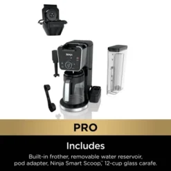 Ninja DualBrew Pro Specialty Coffee System, Single-Serve, Pod, And 12-Cup Drip Coffee Maker - CFP301: Coffee Machine With Frother, 60 Oz Capacity -Baxton Studio Shop GUEST 301e3224 2ddb 47d2 aa77 b6fb3ba9a1dc