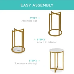 Best Choice Products 16in Faux Marble Modern Round Living Room Accent Side Table W/ Metal Frame 13 Best Choice Products 16in Faux Marble Modern Round Living Room Accent Side Table W/ Metal Frame -Baxton Studio Shop GUEST 30dc9f99 a73f 4da7 b101 b2a73e0a299b