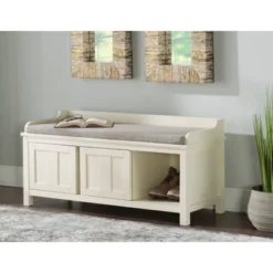 Lakeville Storage Bench White - Linon -Baxton Studio Shop GUEST 3110b014 f638 4df2 bf5b 0993cdd17d32