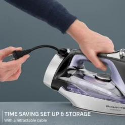 Rowenta Excellence Steam Iron, 1750W, Powerful Steam, Purple Caprice Metal