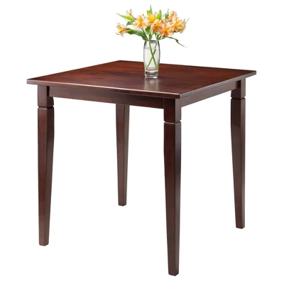 Kingsgate Dining Table Routed With Tapered Leg Walnut - Winsome 1 Kingsgate Dining Table Routed With Tapered Leg Walnut - Winsome