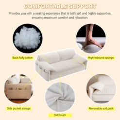 66" Velvet 3-in-1 Convertible Pull-Out Queen Sofa Bed With Side Storage & Wheels For Living Room, Bedroom, Apartment, Office -Baxton Studio Shop GUEST 3166b2ba 0950 4cc5 90de 977c5ff6cb51