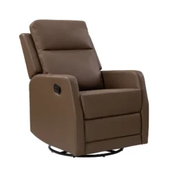 Ofelia Wooden Upholstery Wingback Swivel Recliner For Bedroom And Living Room |Artful Living Design -Baxton Studio Shop GUEST 316ceab2 3db6 4024 87d2 db44bf9d2494