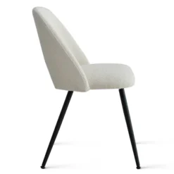 Set Of 4 Edwin Upholstered Faux Shearling Side Chair Black Legs -The Pop Maison -Baxton Studio Shop GUEST 31861c7d 259c 430b bc3e c9354c23a459