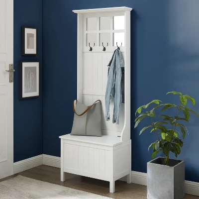 Plymouth Hall Tree White - Crosley 1 Plymouth Hall Tree White - Crosley