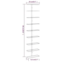 VidaXL Wall Mounted Wine Rack For 9 Bottles In White Iron - Stylish And Durable Beverage Storage Solution For Modern Kitchen, Pantry, Or Bar -Baxton Studio Shop GUEST 31bf38aa 7db8 4699 9421 1107de6393cb