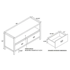 Peggy TV Stand For TVs Up To 50" White - Linon -Baxton Studio Shop GUEST 31dad642 9aa6 42cc 9a50 6dea98b432b9