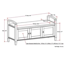 44" Norfolk Solid Wood Entryway Storage Bench - WyndenHall -Baxton Studio Shop GUEST 31ee9dc9 63be 4c1b b410 4b0d2fd68280