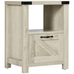HOMCOM Industrial Side Table With 1 Drawer 1 Open Shelf And Big Tabletop 9 HOMCOM Industrial Side Table With 1 Drawer 1 Open Shelf And Big Tabletop -Baxton Studio Shop GUEST 322c6cbd 5cac 4e14 9baf c730e67282f3