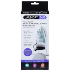 Laundry 360 Iron And Ironing Board Wall Mount Holder White -Baxton Studio Shop GUEST 32925d9d e4b9 4ece 9473 8986140e7088