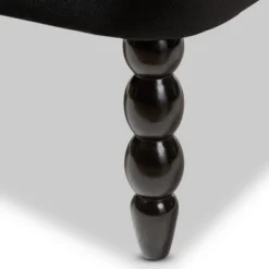 Flax Victorian Style Contemporary Velvet Fabric Upholstered 2 Seater Loveseat Black - Baxton Studio -Baxton Studio Shop GUEST 3294e5e4 b3ec 49f1 a79c 9201c61826bd