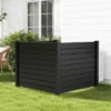 Costway 48"L X 37.5"H Air Conditioner Fence With 3 Ground Stakes Black/White