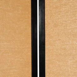 6 Ft. Tall Jute Shoji Screen - Black (5 Panel)