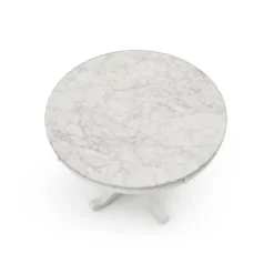 Kennegad Round Dining Table White - HOMES: Inside + Out -Baxton Studio Shop GUEST 3384e7fd 55cc 46b2 9fe5 7ee205e34de6
