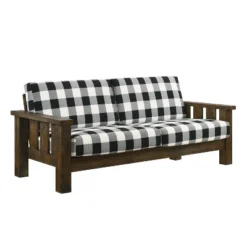 Jovie Gingham Rustic Sofa - HOMES: Inside + Out -Baxton Studio Shop GUEST 3395486d aa46 4a1a a252 72838a93d30e