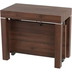 55 Downing Street Modern Distressed Walnut Wood Rectangular Dining Table 59 1/4" X 35 1/2" Brown 2-Leaf Extension For Spaces Living Room Dining Room -Baxton Studio Shop GUEST 33c7027b 0405 4eb9 97fe e0792bf7c43e