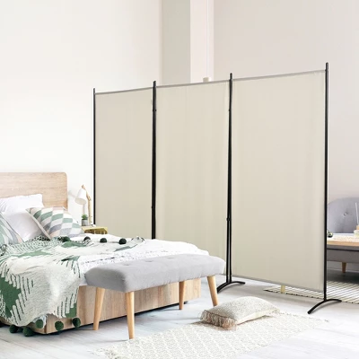 HOMCOM 3-Panel Room Divider Folding Privacy Screen Separator Partition Wall For Indoor Bedroom Office 100" X 72" 1 HOMCOM 3-Panel Room Divider Folding Privacy Screen Separator Partition Wall For Indoor Bedroom Office 100" X 72"
