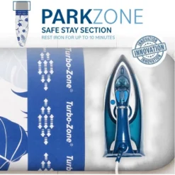 Bartnelli 43"x13" Patent Ironing Board Cover And Pad, 2 Looped Straps, Floral Blue