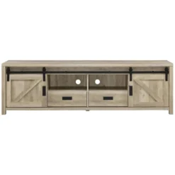 Madra Barn Door TV Stand For TVs Up To 85" - Coaster -Baxton Studio Shop GUEST 343a1811 4dcf 47e1 abd2 5acd9f448232