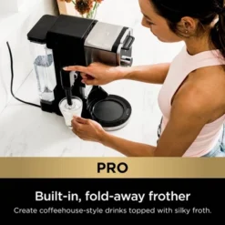 Ninja DualBrew Pro Specialty Coffee System, Single-Serve, Pod, And 12-Cup Drip Coffee Maker - CFP301: Coffee Machine With Frother, 60 Oz Capacity -Baxton Studio Shop GUEST 344f8937 24ea 4790 bbcb 82f886abc359