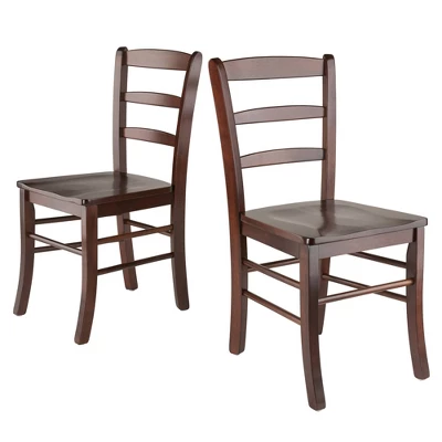 3pc Alamo Round Drop Leaf Dining Set With 2 Ladder Back Chairs Wood/Red - Winsome 4 3pc Alamo Round Drop Leaf Dining Set With 2 Ladder Back Chairs Wood/Red - Winsome - Image 4