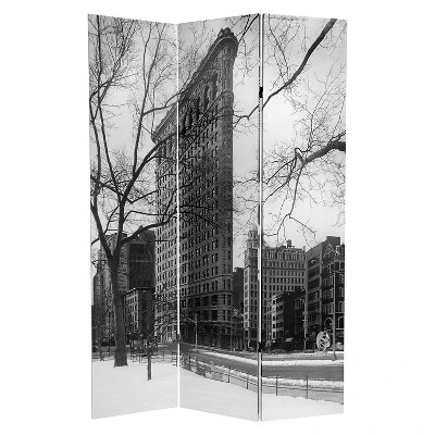 New York City Double Sided Room Divider - Oriental Furniture 1 New York City Double Sided Room Divider - Oriental Furniture