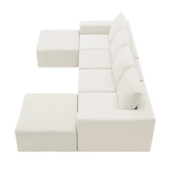 110"W Modular U-Shaped Sectional Sofa, Luxury Chenille Upholstered Foam-Filled Floor Couch Set - ModernLuxe -Baxton Studio Shop GUEST 347253b9 e264 4ddb 8bc4 a445da259292