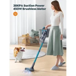 Buture VC60 Cordless Vacuum Cleaner, 450W 38Kpa For Home For Pet Hair/Carpet/Hard Floor