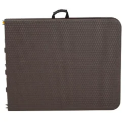Flash Furniture 6-Foot Bi-Fold Brown Rattan Plastic Folding Table