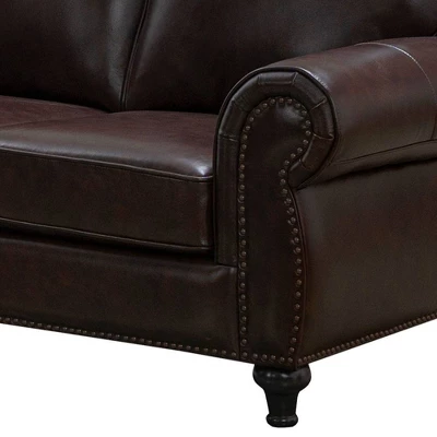 Hobson Leather Loveseat - Abbyson Living 1 Hobson Leather Loveseat - Abbyson Living
