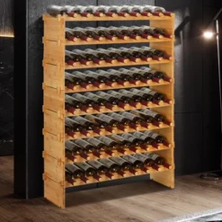 Bamboo Stackable Wine Rack – Free-Standing Bottle Holder Storage Display Shelf For Kitchen, Cellar & Dining Room 13 Bamboo Stackable Wine Rack – Free-Standing Bottle Holder Storage Display Shelf For Kitchen, Cellar & Dining Room -Baxton Studio Shop GUEST 34b5baa7 a83d 443d a0fc 5d6d77a32e2b