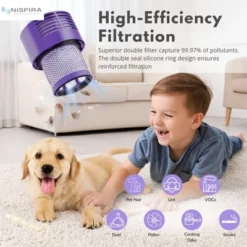 Nispira True HEPA Vacuum Filters Replacement For V10 Cyclone Series, V10 Animal, V10 Absolute, V10 Total Clean, SV12, Compare To Part#969082-01, 4 Pk -Baxton Studio Shop GUEST 34e502a6 ba23 46e7 ae6c 849453ef4c77 1
