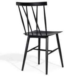 Tangkula 2 PCS Steel Chairs Dining Side Chairs Armless With High Cross Back Black 9 Tangkula 2 PCS Steel Chairs Dining Side Chairs Armless With High Cross Back Black -Baxton Studio Shop GUEST 352b304e 158b 4dc9 b2e1 725066ef1aed