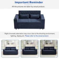 Modern 3-in-1 Pull-Out Sofa Bed With Storage Shelves, USB Ports & Cup Holders, Convertible Sleeper Sofa Couch For Small Spaces - ModernLuxe 19 Modern 3-in-1 Pull-Out Sofa Bed With Storage Shelves, USB Ports & Cup Holders, Convertible Sleeper Sofa Couch For Small Spaces - ModernLuxe -Baxton Studio Shop GUEST 353bd252 1108 4823 9167 bc8104e7b687