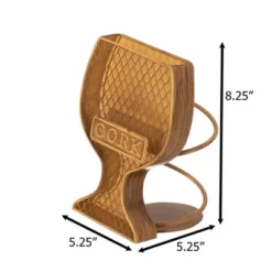 Vintiquewise Decorative Metal Goblet Shape Wine Bottle And Cork Holder A Unique Home Decor Piece And Countertop Accessory -Baxton Studio Shop GUEST 35570341 0942 4a5e 84b8 d1ac27c38e25