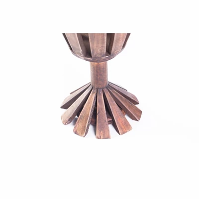 Vintiquewise Wooden Wine Goblet Shaped Vintage Decorative Single Bottle Wine Holder 6 Vintiquewise Wooden Wine Goblet Shaped Vintage Decorative Single Bottle Wine Holder - Image 6