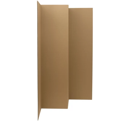 6" Cardboard Room Divider 4 Panel - Oriental Furniture 2 6" Cardboard Room Divider 4 Panel - Oriental Furniture - Image 2