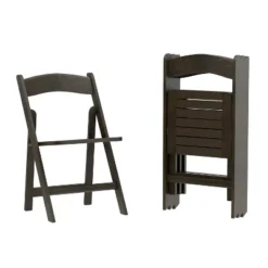 Flash Furniture Holden Commercial Grade Solid Wood Folding Dining Chair - Set Of 4 -Baxton Studio Shop GUEST 35f38c97 37f9 48bb aa40 039c56554278