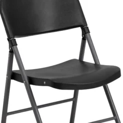 Emma And Oliver 6 Pack 330 Lb. Capacity Black Plastic Folding Chair - Charcoal Frame - Event Chair -Baxton Studio Shop GUEST 360b2b1b 2280 4dfe 8f89 f1bfc7dbafa5
