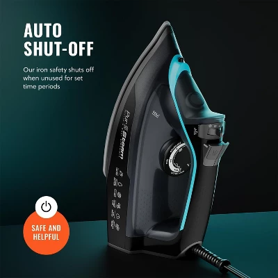 PurSteam SteamBurst+ 1750W Steam Iron, Ceramic Soleplate, Adjustable Steam, Burst Of Steam, Self-Clean, Anti-Calc, Anti-Drip, Auto Shut-Off 8 PurSteam SteamBurst+ 1750W Steam Iron, Ceramic Soleplate, Adjustable Steam, Burst Of Steam, Self-Clean, Anti-Calc, Anti-Drip, Auto Shut-Off - Image 8