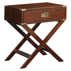 Borden Campaign Accent Table - Inspire Q -Baxton Studio Shop GUEST 3626c43f 3e6c 47c8 bc0b 889d0eb026f5