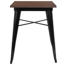 Flash Furniture 23.5" Square Metal Indoor Table With Rustic Wood Top -Baxton Studio Shop GUEST 36f57cbd 483d 468b 8ec4 cd9e1b95b13c 1