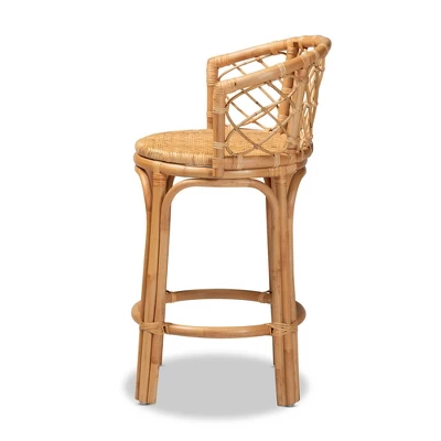 Orchard Rattan Counter Height Barstool Natural/Brown - Bali & Pari 2 Orchard Rattan Counter Height Barstool Natural/Brown - Bali & Pari - Image 2