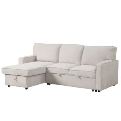 89" Sleeper Sectional Sofa Couches With Storage Space, USB Port And 2 Cup Holders-ModernLuxe -Baxton Studio Shop GUEST 3783d59a 83d5 4de5 8034 ead7a34bc50f